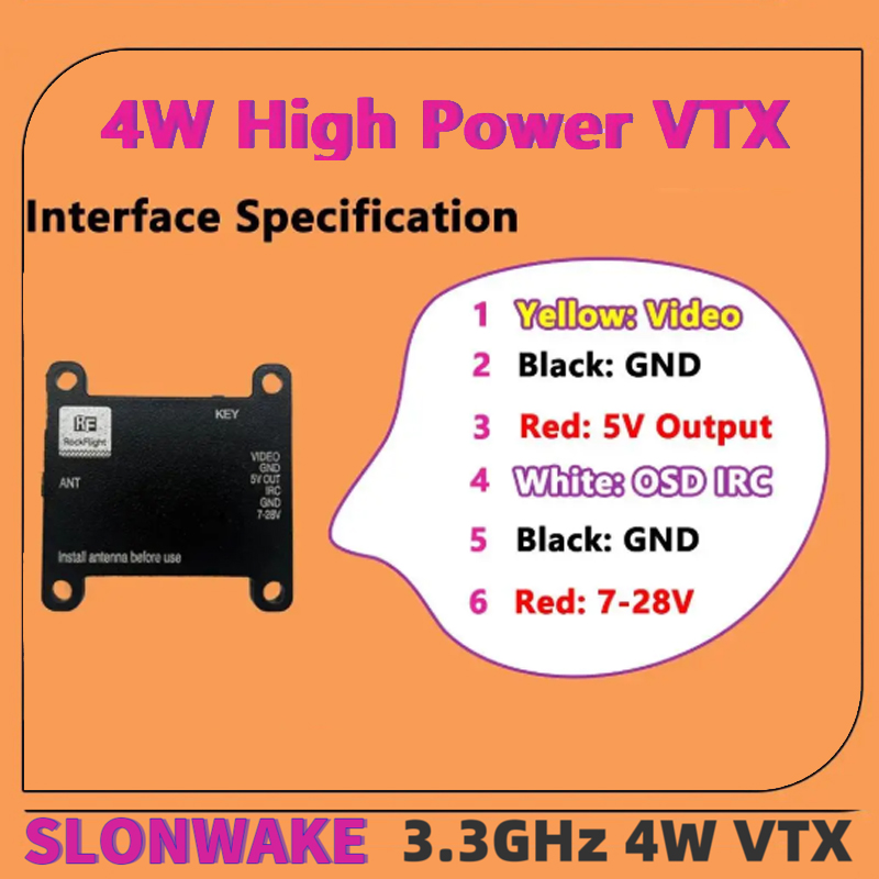 SLONWAKE FPV 3.3G 16CH 4000mW  - Fpv Drone Antenna avis et prix