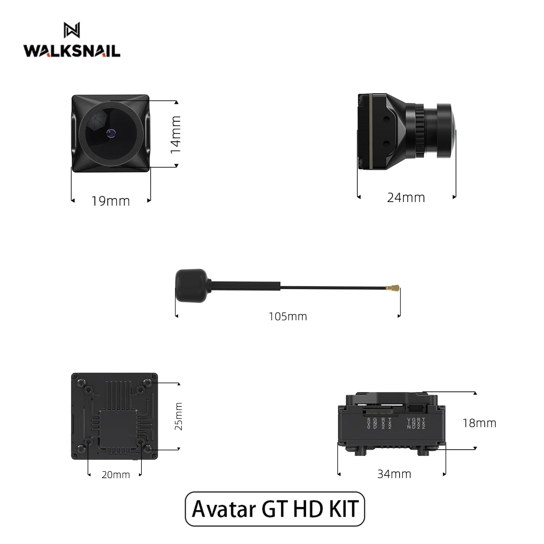 Walksnail Avatar GT HD KIT 2W  - Fpv Drone Antenna avis et prix